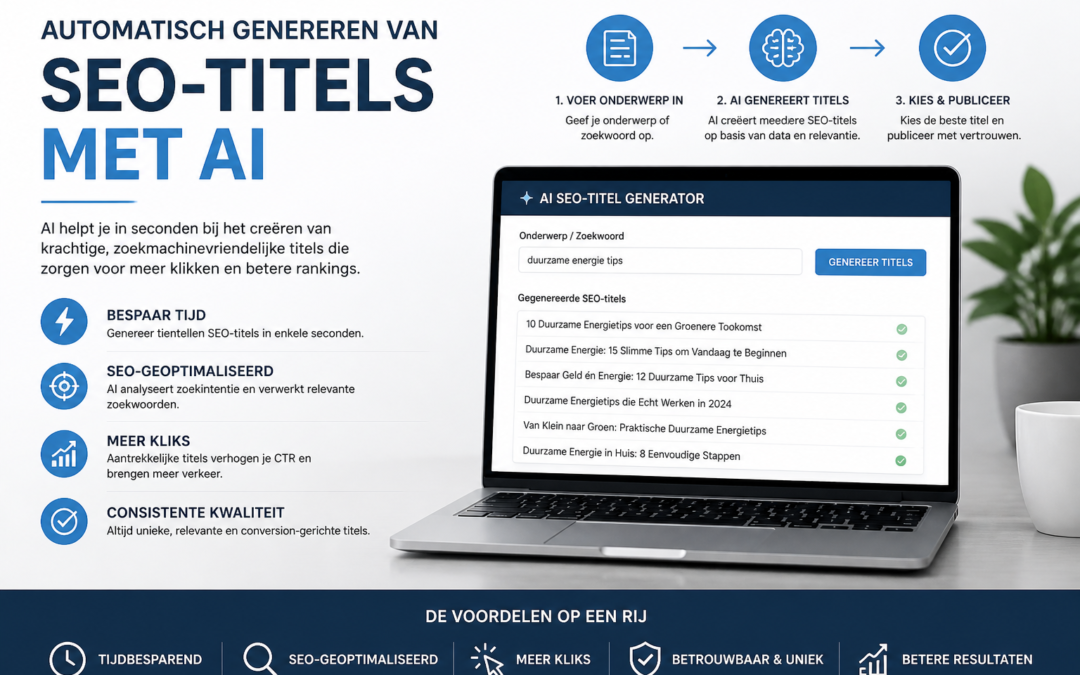 Automatisch genereren van SEO-titels met AI: Een Revolutie in Contentcreatie